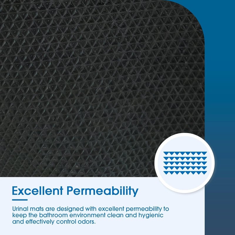 Adevar 12Pcs Urinal Mats for Men Bathroom Commercial Urinal Floor Mats Urinal Pads for Mens Room Non Slip Splash Toilet Bulk Washable Disposable Large 17Inch x 20.5Inch - Image 2